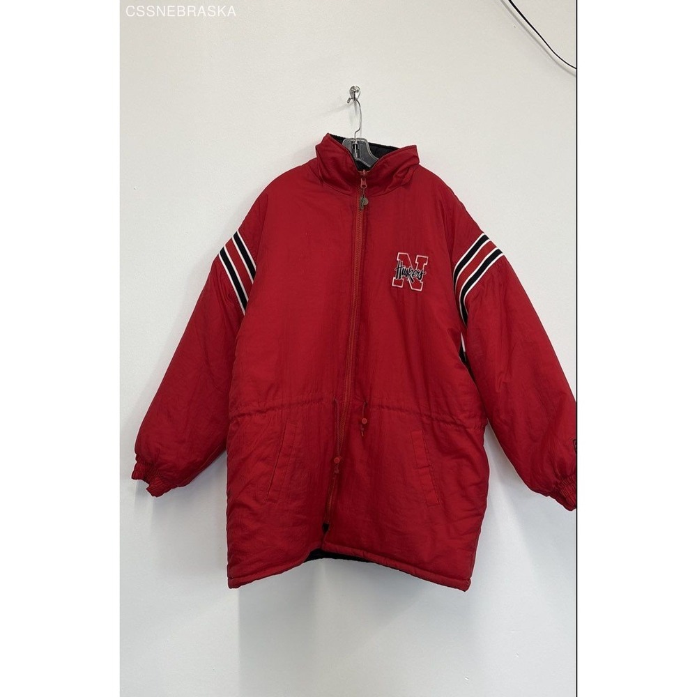 Pro Player Nebraska Haskers Red/Black Vintage 90s‎ Reversible Jacket - Size XL